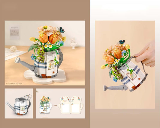 cute flowers and watering can lego