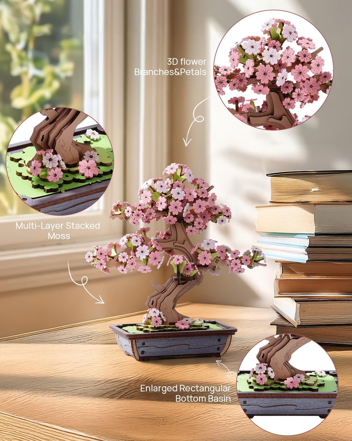 WSooden cherry bonsai gift