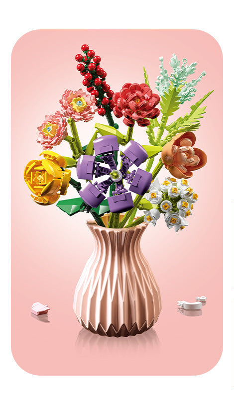 Vase and Bouquet