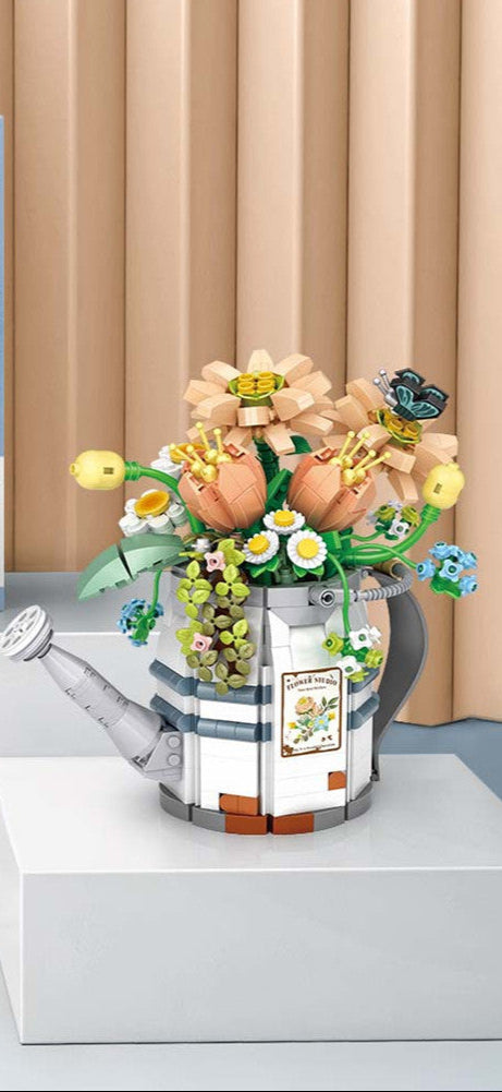 watering can  and flowers lego gift