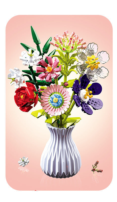 Vase and Bouquet